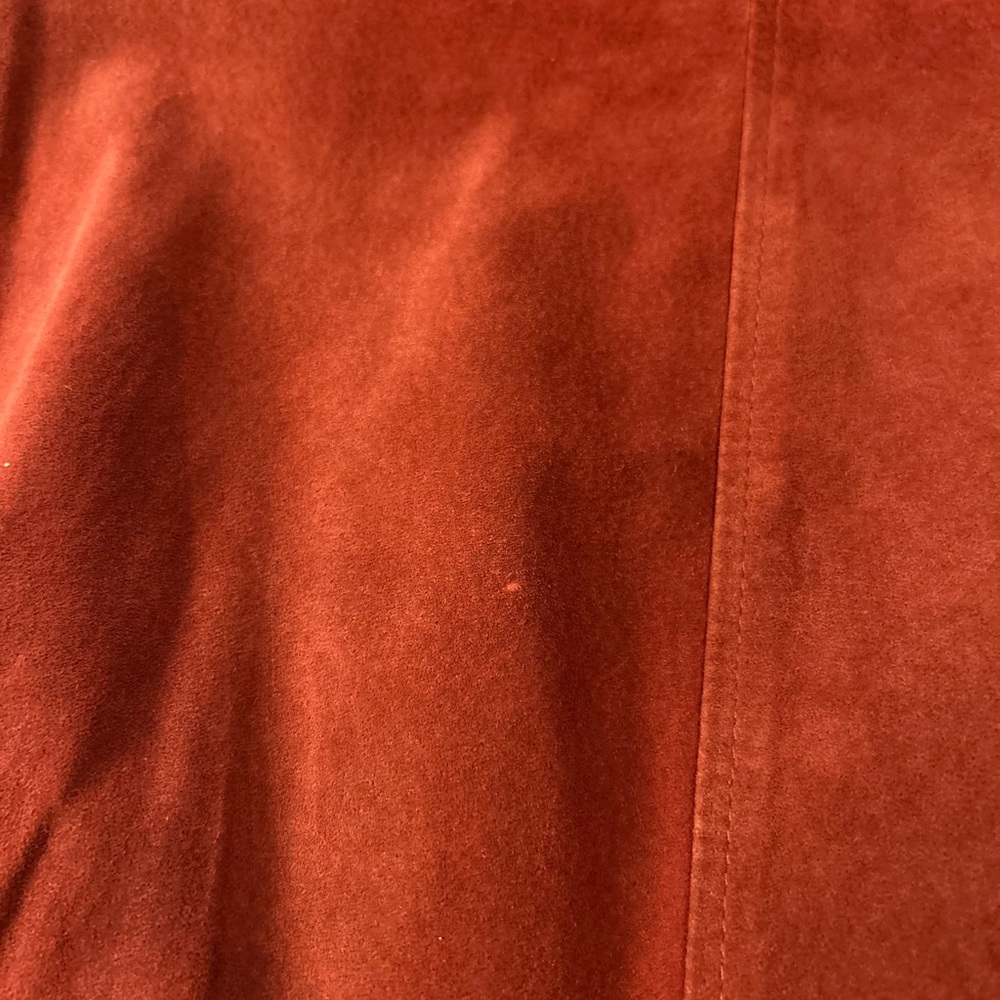 VINTAGE Alfani Suede Leather Blazer Jacket Brick L - Picture 10 of 14